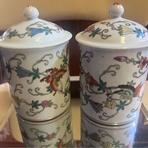 Floral Ceramic Lidded Jars
